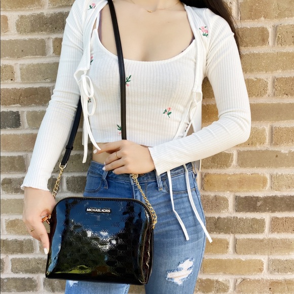 Michael Kors Handbags - Michael kors patent leather crossbody Camera Bag